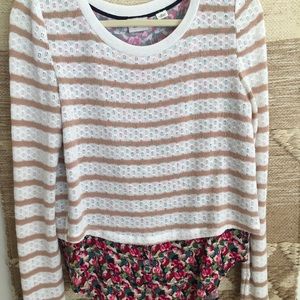 Anthropologie Layered Look Sweater Blouse